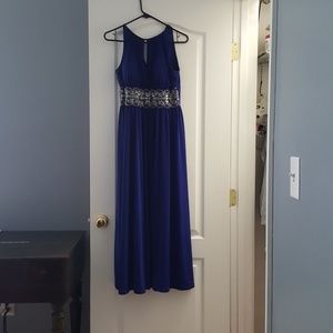 A dark blue dress